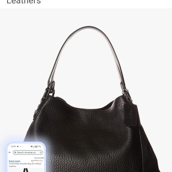 Coach Black Leather Hobo Bag - Picture 10 of 12